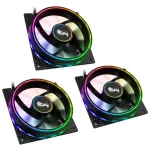 Cryorig Crona S CR-XRS3 PWM ARGB korpuseventilaator (3 tk), 120 mm, must