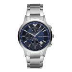 Armani Meeste AR11164 Chronograph Watch 43mm Stainless Steel Must Sihverplaat