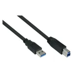 GoodConnections Alcasa UK30P-AB-005S USB 3.2 Gen 1 kaabel, USB-A USB-B-le, 0,5 m, must