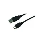 LogiLink CU0014 USB 2.0 pikenduskaabel, USB-A isane - Mini-USB-B isane, 1,8 m, must