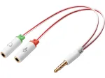 Sandberg Peakomplekti muundur Dual-Single, 3,5 mm TRS, isane, emane, valge
