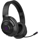 Lorgar Noah 702 (LRG-GHS702) juhtmeta m&auml;nguri k&otilde;rvaklapid, Bluetooth 5.3, USB-vastuv&otilde;tja, 3,5 mm AUX, 40 mm k&otilde;larid, 1000 mAh, RGB, must