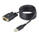 StarTech.com 2 m USB jadaliidese adapterkaabel, COM-i s&auml;ilitus, vahetatavad kruvid/mutrid, USB-A &ndash; DB9 RS232, FTDI IC, ESD-kaitse, Windows/macOS/Linux