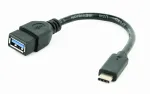 USB-kaabel Gembird A-OTG-CMAF3-01, USB‑C to USB‑A, 0,2 m, must