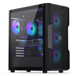 Arvuti korpus ENDORFY Regnum 400 ARGB Tower Must &mdash; ATX, karastatud klaas, ARGB, 3x120mm ees, 1x120mm taga, toetab GPU-d kuni 37 cm