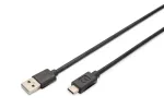 DIGITUS ASSMANN USB Type-C &uuml;henduskaabel, t&uuml;&uuml;p C &ndash; A M/M, 3m, 3A, 480MB, 2.0 versioon, must
