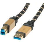 USB 3.0 kaabel ROLINE GOLD t&uuml;&uuml;p A M - B M 3,0 m