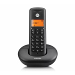 Juhtmeta DECT-telefon MOTOROLA E201 &mdash; juhtmeta telefonitoru k&auml;ed-vabad funktsiooniga, kuni 50 registreeringut