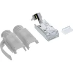 InLine Crimp-pistik Cat.6A RJ45 varjestatud, 3-osaline hall 100-pakk