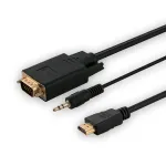 SAVIO HDMI-VGA-kaabel CL-198, HDMI-isane VGA-isasele heliga, 1,8 m pikkus