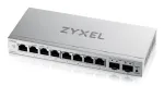 Juhitav L2 Gigabit-l&uuml;liti Zyxel GS1200-10v3 &mdash; 8x Gigabit (10/100/1000), 20 Gbit/s, MAC 4000, lauaarvuti, hall
