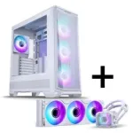 PHANTEKS Eclipse G400A PC-korpus + Glacier M25 Gen2 AiO-vedelikjahutus - Valge