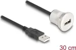 USB-kaabel DeLOCK 88181 USB 2.0 0,3 m USB A must h&otilde;bedane