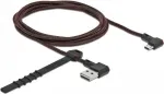 USB-kaabel DeLOCK EASY-USB 2.0 Type-A kuni Micro-B isane nurga all 1,5 m must