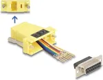 DeLOCK D-Sub 15 emane RJ45 emane montaažikomplekt kollane