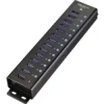 USB-jaotur Renkforce 13+1 porti mudel 1299048, alumiiniumkorpus, seinale kinnitatav