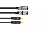 Helikaabel Omnitronic 3022522D 3 m 2 x XLR 2 x RCA Must