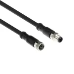 ACT Industrial 1,50 meetrit Andurikaabel M8A 3-kontaktiline isane M8A 3-kontaktilisele emasele, Ultraflex Xtreme TPE kaabel, varjestatud