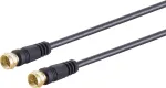 Koaksiaalkaabel S/CONN 80097-G-128CP-S 7,5 m F-t&uuml;&uuml;p Must