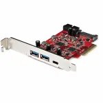 StarTech.com 5-pordine USB PCIe kaart &ndash; 10 Gbps USB 3.1 Gen 2 PCIe kaart, 1x USB-C ja 2x USB-A &ndash; 1x 2-pordine IDC (sisemine 5 Gbps USB p&auml;isepikendus) &ndash; USB C PCI Express kontrollerkaart