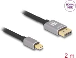 DeLOCK Mini DisplayPort - DisplayPort kaabel 8K 60 Hz 2 m hall metall