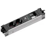 Pistikupesa Bachmann STEP ALU 1x USB 1x kohandatav moodul 2x pistikupesa