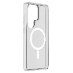 Cellularline Clear Mag - Galaxy S26 Ultra &uuml;litugev l&auml;bipaistev &uuml;mbris kummist &auml;&auml;rega, &uuml;hildub Qi2 &ouml;kos&uuml;steemi ja magnetiliste tarvikutega, t&ouml;&ouml;deldud kollasuse v&auml;ltimiseks.