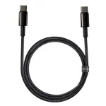 Baseus Tungsten Gold USB-C - USB-C kaabel, 100W, 1 m, must