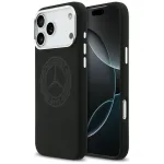 Mercedes silikoon&uuml;mbris vintage logoga MagSafe iPhone 17 Pro Maxile must