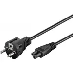 Wentronic Goobay toitekaabel (maandatud pistik), 1,8 m, must, must - t&uuml;&uuml;p F (t&uuml;&uuml;p F, CEE 7/7) > seadme pistikupesa C5 (93586)