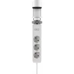 Olympia IOIO SL 3000 laua serva toiteplokk valge 3 Schuko pistikupesa 2 USB-A 1,5 m kaabel