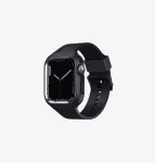 UNIQ Monos 2in1 Apple Watch Rihm koos Kaitse&uuml;mbrisega seeriatele 4/5/6/7/8/9/SE/SE2/SE3 44/45mm Midnight Black