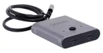Unitek D1078A kahesuunaline USB-C 4K l&uuml;liti, 2 sisendit ja 1 v&auml;ljund