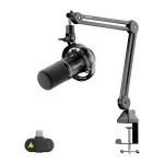 MAONO PD200WS d&uuml;naamiline mikrofon (must) &ndash; USB/XLR kardioid RGB ja null-latentsusega monitooringuga