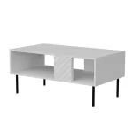 Kohvilaud Cama Meble LUCCA 100 x 55 x 46 cm, ristk&uuml;likukujuline valge