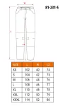 NEO Tools 81-231-S Kaitset&ouml;&ouml;p&uuml;ksid, suurus S, hall/must, 65% pol&uuml;ester 35% puuvill, 267 g/m&sup2;, EN ISO 13688:2013