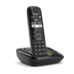 Gigaset AS690A analoog/DECT telefon, helistaja ID, must