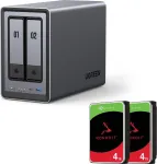 UGREEN NASync DXP2800 2-kohaline NAS koos 8TB (2x Seagate IronWolf 4TB), Intel N100, 2.5GbE