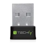 Techly I-WL-USB-600TY Mini WiFi USB-adapter Dual Band MU-MIMO 2dBi 600Mbps Must