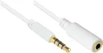 GoodConnections AS-35V4W2 3,5mm 4-pooluseline helipikkenduskaabel, isane emasele, valge, 2m