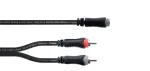 Cordial 14889 Audio Y-adapter kaabel 3,5 mm stereo jack emane - 2x RCA emane 0,3 m must PVC kaksikkaabel