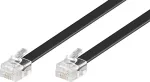 Wentronic Goobay RJ12 modulaarkaabel, 6P6C isane-isanene, 15 m, must 50324