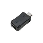 Logilink - USB-adapter - 5 kontaktiga mikro-USB t&uuml;&uuml;p B (M) - mini-USB, t&uuml;&uuml;p A (W) (USB/USB 2.0) - must (AU0010)