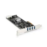 StarTech.com 4-pordiline USB 3.0 PCIe kaart 4 eraldi 5 Gbps kanaliga (USB 3.1 Gen 1) &ndash; UASP &ndash; SATA / LP4 toide &ndash; PCI Express adapterikaart