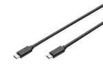 DIGITUS ASSMANN USB Type-C &uuml;henduskaabel, t&uuml;&uuml;p C-C M/M, 3m, High-Speed, must
