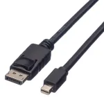 Roline DisplayPort-kaabel, DP ST - Mini DP ST, must, 1,5 m (11.04.5638)