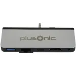 Dokkimisadapter Plusonic PSUC0165 Microsoft Surface Go jaoks, 5-&uuml;hes USB 3.0, HDMI, USB-C