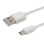 USB-kaabel SAVIO CL-123 USB 2.0, USB A kuni Micro-USB B, 1 m, valge