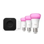 Nutivalgustuse komplekt Philips Hue White and Colour Ambience Starter Kit &mdash; 3 E27 nutipirni, h&auml;mardi l&uuml;liti, Bridge Pro, Bluetooth/Zigbee