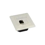 InLine Cat.6 &uuml;henduskarp 2x RJ45 emane, RAL9010 valge, horisontaalne